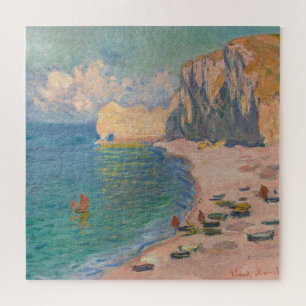 Claude Monet - Etretat: Strand und Falaise d'Betwe Puzzle