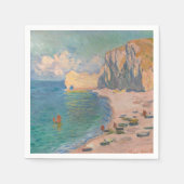 Claude Monet - Etretat: Strand und Falaise d'Betwe Serviette (Vorderseite)
