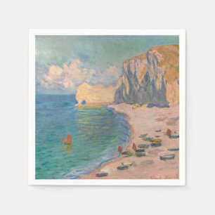 Claude Monet - Etretat: Strand und Falaise d'Betwe Serviette