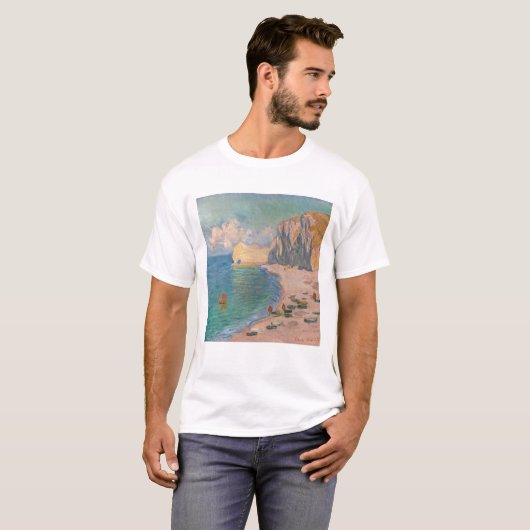Claude Monet - Etretat: Strand und Falaise d'Betwe T-Shirt (Vorne ganz)
