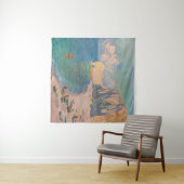 Claude Monet - Etretat: Strand und Falaise d'Betwe Wandteppich (Beispiel (Horizontal))