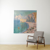 Claude Monet - Etretat: Strand und Falaise d'Betwe Wandteppich (Beispiel)