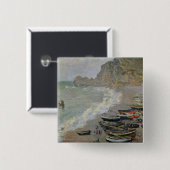 Claude Monet | Etretat, Strand und Porte d'Amont Button (Vorne & Hinten)