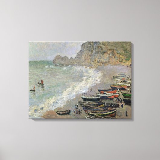 Claude Monet | Etretat, Strand und Porte d'Amont Leinwanddruck (Vorderseite)