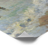 Claude Monet | Etretat, Strand und Porte d'Amont Poster (Ecke)