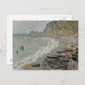 Claude Monet | Etretat, Strand und Porte d'Amont Postkarte (Vorne/Hinten)