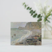 Claude Monet | Etretat, Strand und Porte d'Amont Postkarte (Stehend Vorderseite)