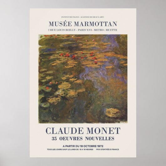 Claude Monet Exhibition und Kunstausstellung Poster (Vorne)