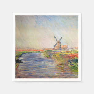 Claude Monet - Feld der Tulpen in Holland Serviette