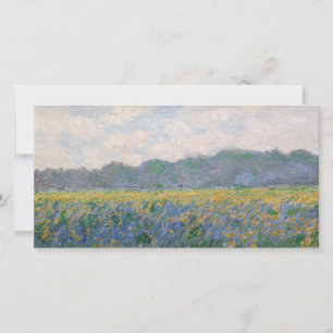 Claude Monet - Feld mit gelben Schwertlilien in Gi Dankeskarte