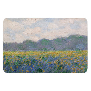 Claude Monet - Feld mit gelben Schwertlilien in Gi Magnet