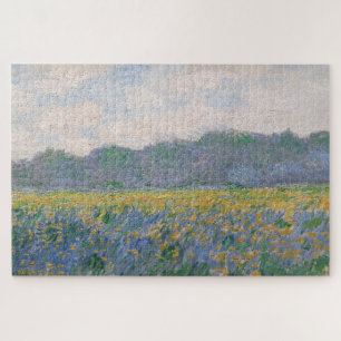 Claude Monet - Feld mit gelben Schwertlilien in Gi Puzzle