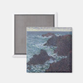 Claude Monet | Felsen in Belle-Ile, der wilden Küs Magnet (Vorderseite/Rückseite)