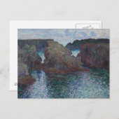 Claude Monet - Felsen in Port-Goulphar, Belle-Ile Postkarte (Vorne/Hinten)