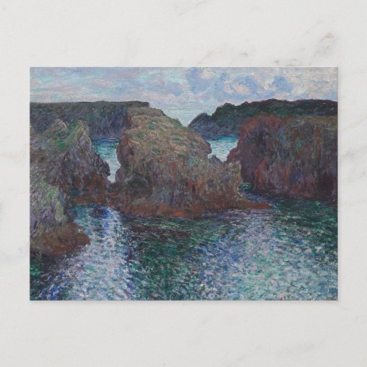 Claude Monet - Felsen in Port-Goulphar, Belle-Ile Postkarte (Vorderseite)