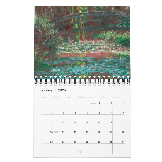 CLAUDE MONET FINDE ART CALENDAR KALENDER (Jan 2026)