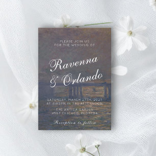Claude Monet Fine Art Museum Inspirierte Hochzeit Einladung