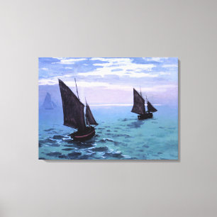 Claude Monet: Fischerboote auf ihrer Weise Leinwanddruck