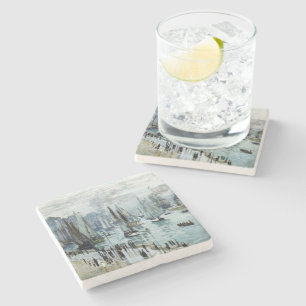 Claude Monet Fischerboote Verlassend Hafen Steinuntersetzer