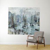 Claude Monet Fischerboote Verlassend Hafen Wandteppich (Beispiel (Horizontal))
