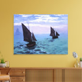 Claude Monet: Fischereifahrzeuge auf dem Weg Leinwanddruck (Insitu (Wohnzimmer))