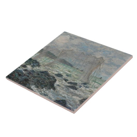 Claude Monet - Fischereinetze in Pourville Fliese (Seite)