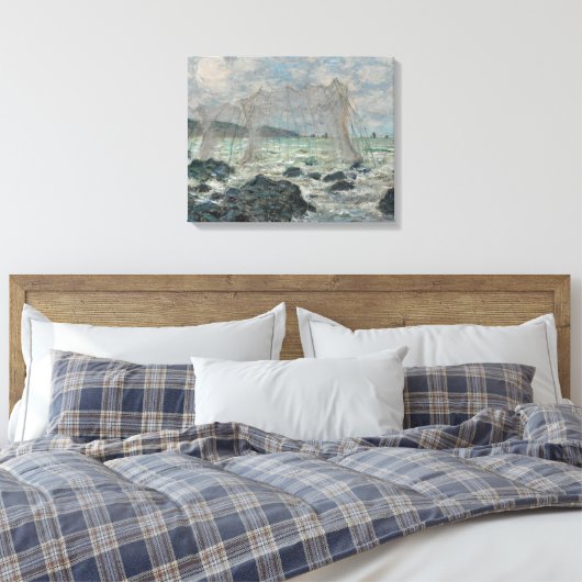 Claude Monet - Fischereinetze in Pourville Leinwanddruck (Insitu (Schlafzimmer))