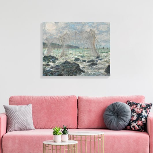 Claude Monet - Fischereinetze in Pourville Leinwanddruck (Insitu (Wohnzimmer))