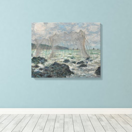Claude Monet - Fischereinetze in Pourville Leinwanddruck (Insitu (Holzboden))