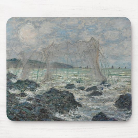 Claude Monet - Fischereinetze in Pourville Mousepad (Vorne)