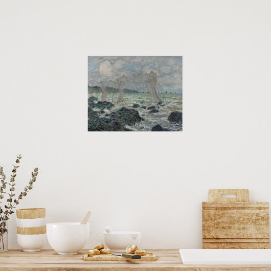 Claude Monet - Fischereinetze in Pourville Poster (Küche)