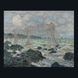 Claude Monet - Fischereinetze in Pourville Poster<br><div class="desc">Angeln in Pourville von Claude Monet, 1882. Claude Monet war Gründer der französischen Impressionistischen Malerei und der beständigste und produktivste Praktizierende der Philosophie der Bewegung, seine Wahrnehmungen vor der Natur zu äußern, vor allem, wie sie auf Landschaftsmalerei in der Luft angewandt werden. Der Begriff "Impressionismus" leitet sich aus dem Titel...</div>