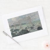 Claude Monet - Fischereinetze in Pourville Rechteckiger Aufkleber (Umschlag)