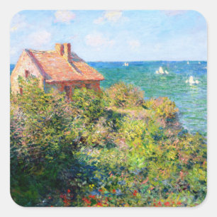 Claude Monet: Fischerhütte in Varengeville Quadratischer Aufkleber