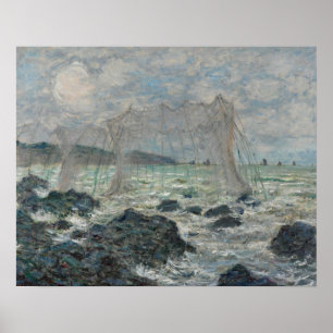 Claude Monet - Fischernetze bei Pourville Poster