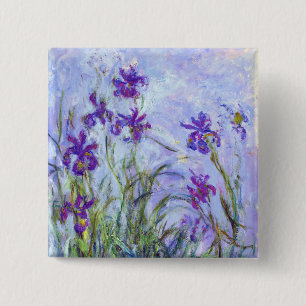 Claude Monet - Flieder-Iris / Iris Mauves Button