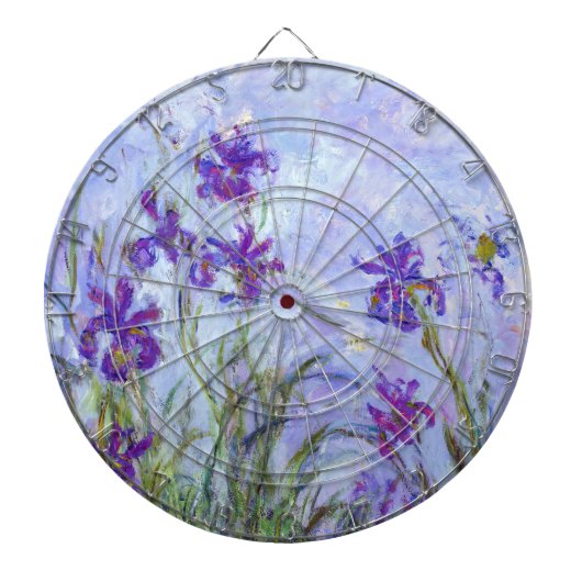 Claude Monet - Flieder-Iris / Iris Mauves Dartscheibe (vorne)
