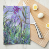 Claude Monet - Flieder-Iris / Iris Mauves Geschirrtuch (Viertel Falte)