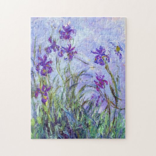 Claude Monet - Flieder-Iris / Iris Mauves Puzzle (Vertikal)