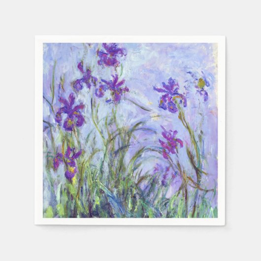Claude Monet - Flieder-Iris / Iris Mauves Serviette (Vorderseite)