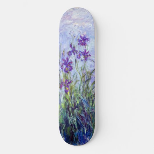 Claude Monet - Flieder-Iris / Iris Mauves Skateboard (Vorderseite)