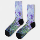 Claude Monet - Flieder-Iris / Iris Mauves Socken (Linkes Detail)