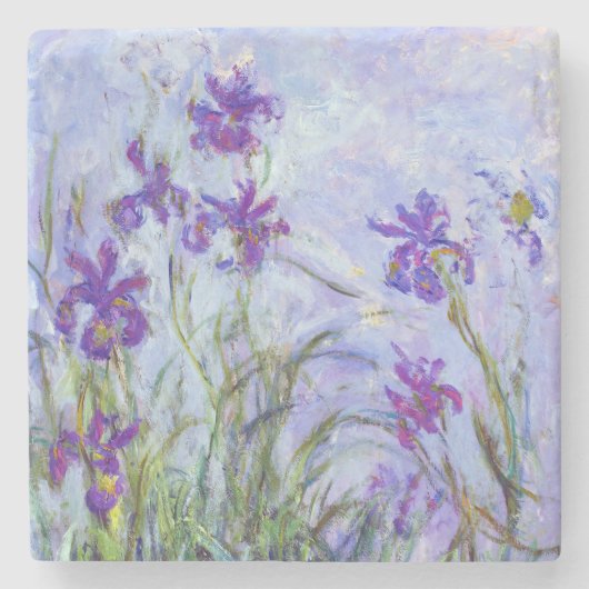 Claude Monet - Flieder-Iris / Iris Mauves Steinuntersetzer (Vorderseite)
