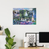 Claude Monet Floral Landscape Collage Poster (Heimbüro)