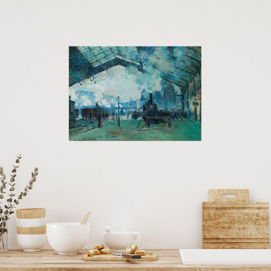 Claude Monet Französische Eisenbahn Kunst, Dichtun Poster (Küche)