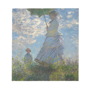 Claude Monet-Frau mit einem Sonnenschirm 1875 Notizblock