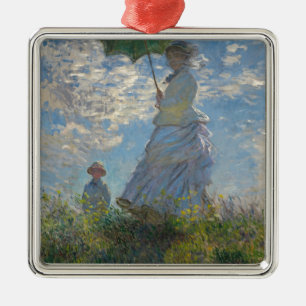 Claude Monet-Frau mit einem Sonnenschirm 1875 Ornament Aus Metall