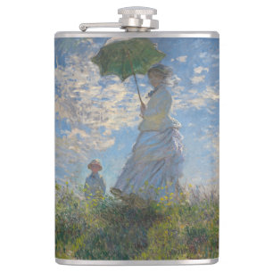 Claude Monet Frau mit einem Sonnenschirm Feine Kun Flachmann