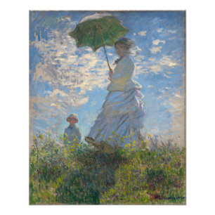 Claude Monet Frau mit einem Sonnenschirm Fine Art Fotodruck