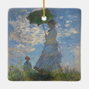 Claude Monet Frau mit einem Sonnenschirm Fine Art Keramikornament